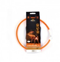 Collar led nylon usb naranja duvo seecurity