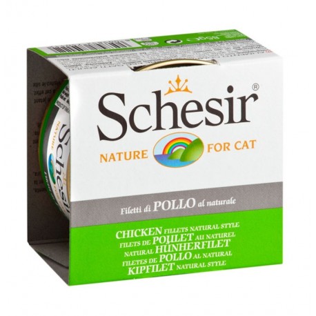 Schesir filetes de pollo al natural latas para gato Schesir filetes de pollo al natural latas para gato
