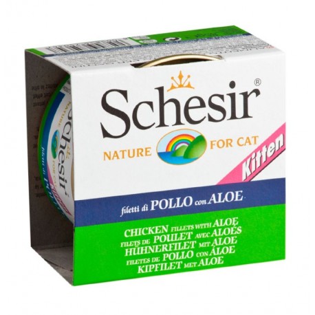 Schesir filetes de pollo con aloe para gatitos y kitten Schesir filetes de pollo con aloe para gatitos y kitten