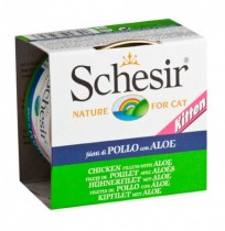 Schesir filetes de pollo con aloe para gatitos y kitten
