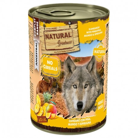 Natural greatness Canguro con Piña y Mango latas para perros