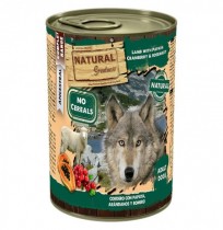 Natural greatness Cordero con papaya latas para perros