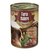 Comida húmeda Farm nature de jabalí con calabacín, tomate y eneldo para perros adultos 400gr 