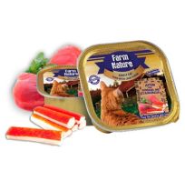 Farm nature tarrinas atún con surimi de cangrejo para gatos