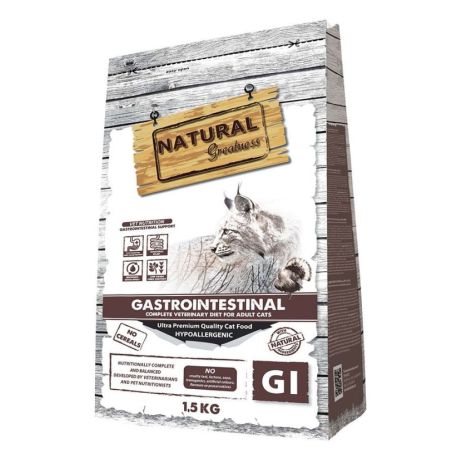 Pienso para gatos Natural Greatness Vet Gastrointestinal 1,5Kg