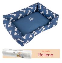 Cuna completa con funda y relleno para la cuna United Colors of Benetton Azul con huesos blancos