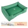 Cuna completa con funda y relleno para la cuna United Colors of Benetton verde con lunares blancos Cuna completa con funda y relleno para la cuna United Colors of Benetton verde con lunares blancos