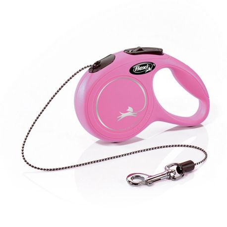 Flexi correa extensible new classic rosa cordón Talla XS 3 metros Flexi correa extensible new classic rosa cordón Talla XS 3 metros