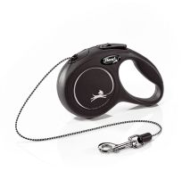 Flexi correa extensible new classic cordón negro para gatos Talla XS 3 metros