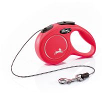 Flexi correa extensible new classic cordón rojo para gatos Talla XS 3 metros