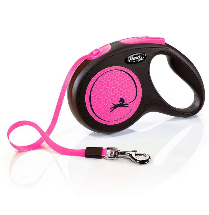 Flexi - Correa classic neon reflect L cinta 5 m : : Productos para  mascotas