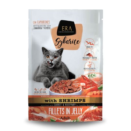 Comida húmeda Era sybarite camarones con zanahoria para gatos Comida húmeda Era sybarite camarones con zanahoria para gatos