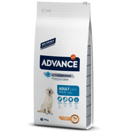 Pienso Affinity Advance maxi adult (pollo y arroz) para perros grandes en formato de 14Kg