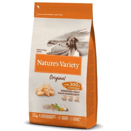 Pienso Affinity Nature's variety original mini adult pollo en saco de 1,5Kg