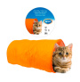 Túnel cilíndrico naranja duvo juguete para gatos