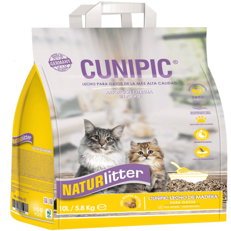 Naturlitter lecho natural para gatos de pelet cunipic