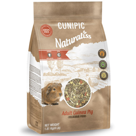 Pienso Cunipic naturaliss cobaya adulta comida natural en saco de 1,81Kg