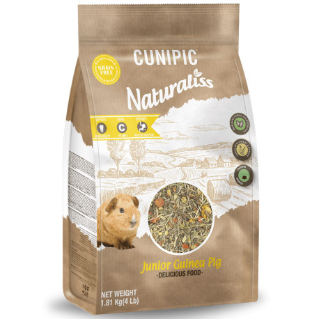 Pienso Cunipic naturaliss cobaya baby comida natural en saco de 1,81kg