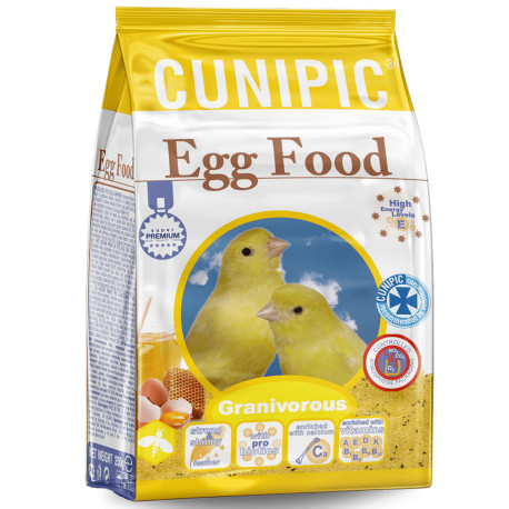 Cunipic pasta de cría amarilla con huevo para granívoros (egg food) en saco de 250g