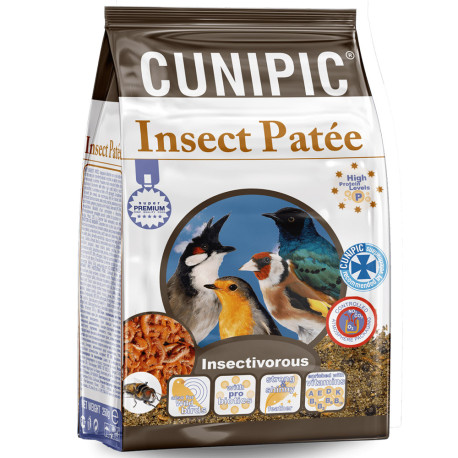 Cunipic pienso o comida en pasta de cría para pájaros insectivoros (insect patée) en saco de 250g