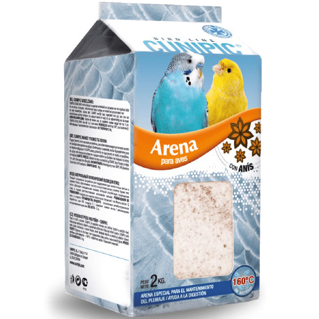 Arena con anís para pájaros (periquitos, agapornis, loros,...) de cunipic en formato de 2Kg