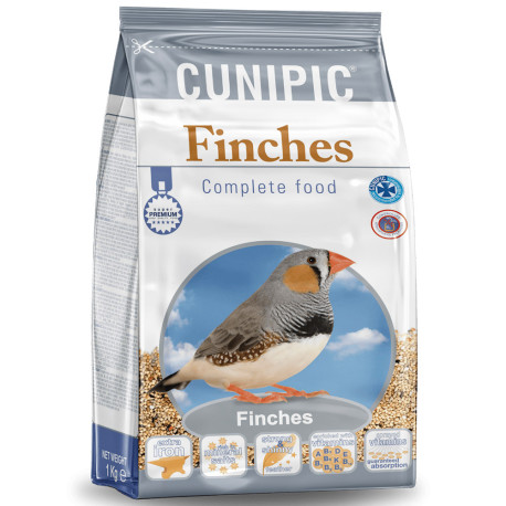 Cunipic pienso, semillas o comida para pájaros tropicales (finches) en saco de 1Kg