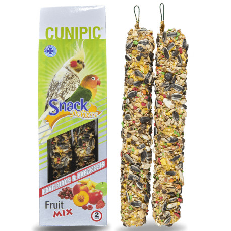 Dos Barritas mix de frutas para ninfas y agapornies snack deluxe de cunipic