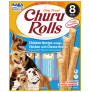 Churu dog rolls rollitos receta de pollo con queso 8x 12g Churu dog rolls rollitos receta de pollo con queso 8x 12g