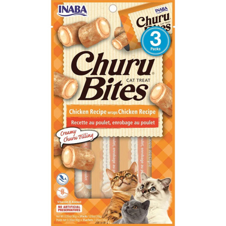 Inaba Churu cat bites de pollo para gatos 3 x 10g