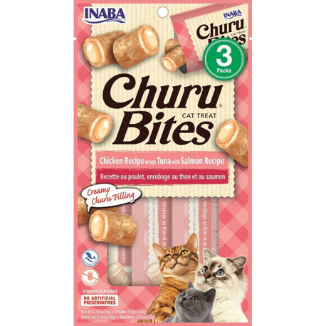 Churu bites cat de atún con salmón para gatos 3 x 10g