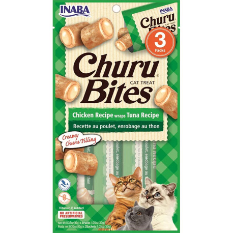 Inaba Churu Cat bites de atún para gatos 3 x 10g