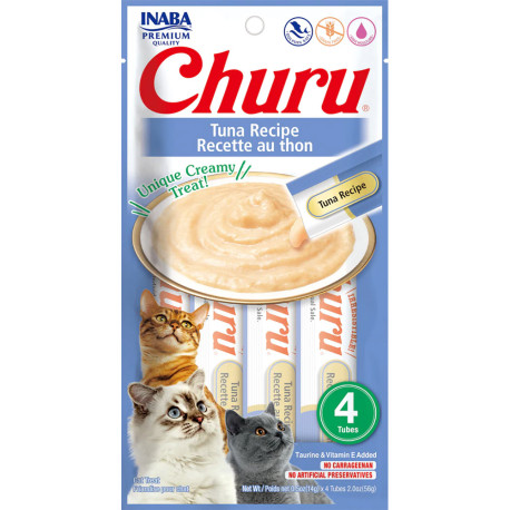 Inaba Churu puré receta de atún para gatos 4 x 14g