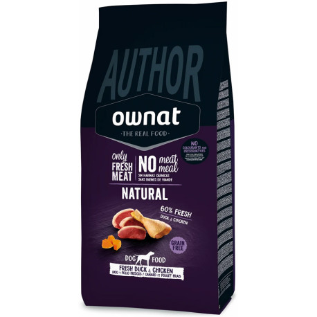 Ownat author grain free duck & chicken (pato y pollo fresco) para perros