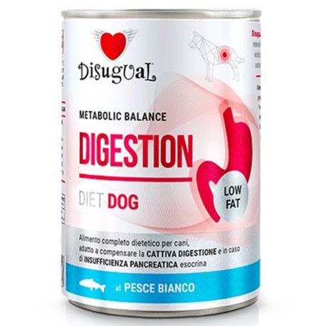 Disugual digestión sensible pescado blanco latas para perros