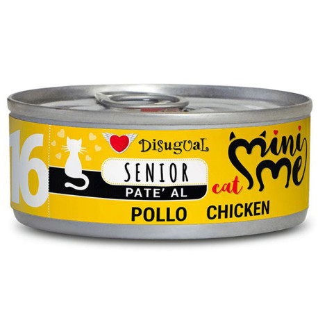 Disugual mini-me pollo senior latas para gatos ancianos