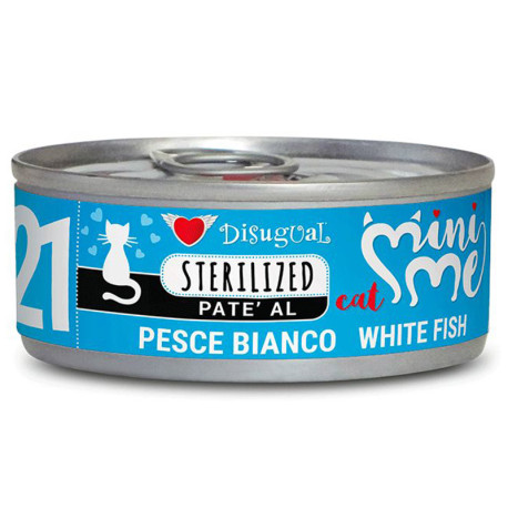 Disugual mini-me sterilized pescado blanco latas para gatos