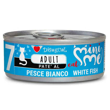 Disugual mini-me pescado blanco latas para gatos