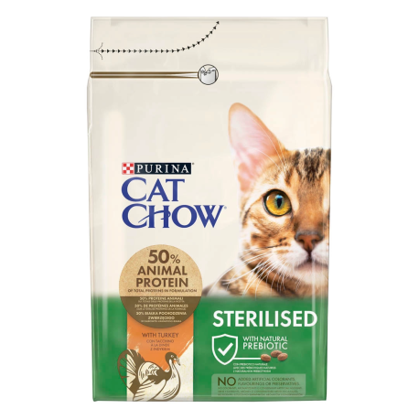 Cat chow sterilized pavo para gatos esterilizados