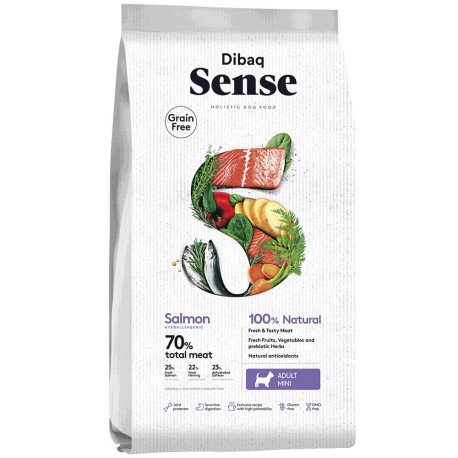 Pienso Dibaq sense adult mini salmón grain free para perros