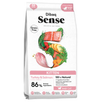 Pienso Dibaq sense Cat Kitten pavo y salmón grain free para gatitos