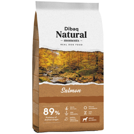 Pienso Dibaq natural moments adult salmón para perros