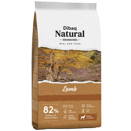 Pienso Dibaq natural moments adult lamb para perros