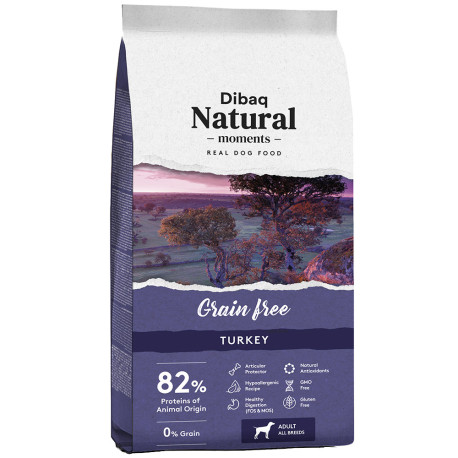 Pienso Dibaq natural moments grainfree pavo para perros