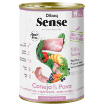 Dibaq sense Latas conejo y pavo grain free para perros