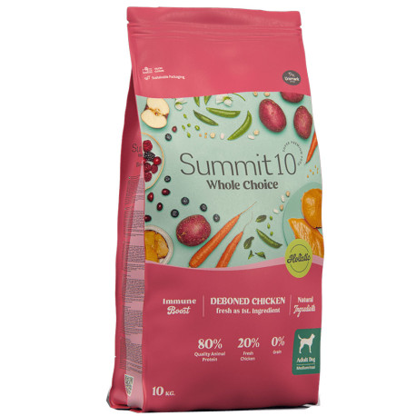 Summit 10 whole choice adult medium chicken para perros