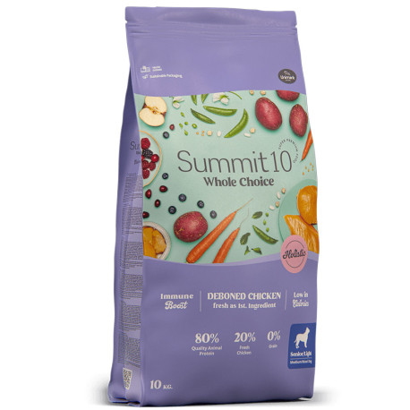 Summit 10 whole choice senior/light para perros ancianos o esterilizados