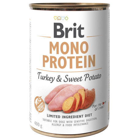 Brit mono protein turkey & sweet potato para perros