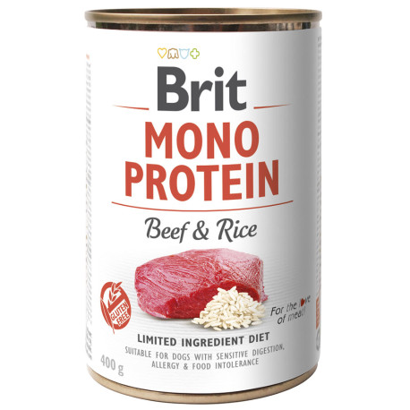 Brit mono protein beef & rice para perros