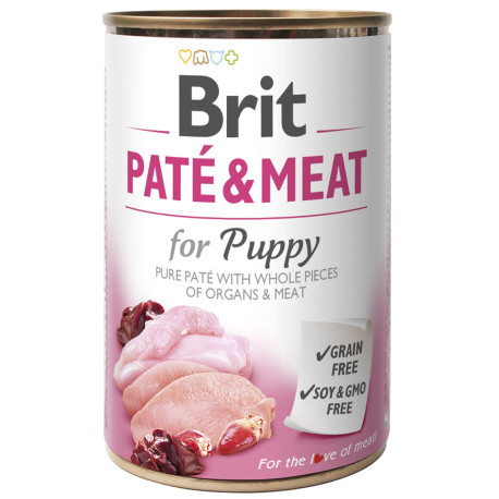 Brit latas paté & meat puppy para perros