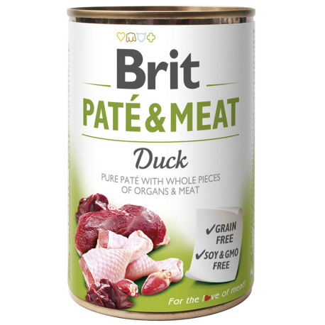 Brit latas paté & meat duck para perros